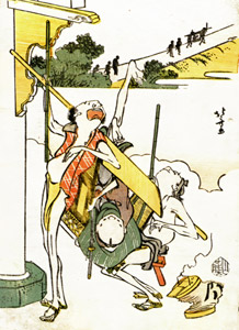 A Falling Palanquin Bearer, from the Toba-e Collection series [Katsushika Hokusai, 1804-1818, from Musees Royaux d’Art Et d’Histoire, Brussels] Thumbnail Images