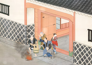 Fire burnt at seeing off the departed soul [Kawahara Keiga,  from Catalogue of the Exhibition of Keiga Kawahara] Thumbnail Images