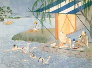 Cooling off in summer [Kawahara Keiga,  from Catalogue of the Exhibition of Keiga Kawahara] Thumbnail Images