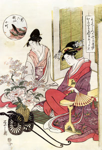 Komachi, from the New Representation (mitate) of the Six Great Poets series [Chobunsai Eishi, c.1795-1796, from Musees Royaux d’Art Et d’Histoire, Brussels] Thumbnail Images