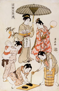 The Star Festival, from the Children at Play at the Five Seasonal Festivals series [Torii Kiyonaga, 1801, from Musees Royaux d’Art Et d’Histoire, Brussels] Thumbnail Images