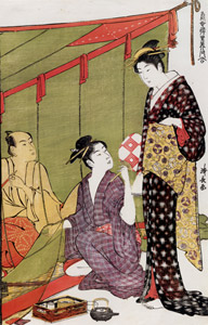 Inside and Outside the Mosquito Net, from the Contemporary Beauties of the Pleasure Quartery series [Torii Kiyonaga, c.1784, from Musees Royaux d’Art Et d’Histoire, Brussels] Thumbnail Images
