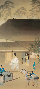 池田の宿 [松岡映丘, 1921年, 松岡映丘展：没後40年記念より]のサムネイル画像