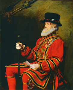 A Yeoman of the Guard [John Everett Millais, 1876, from John Everett Millais Exhibition Catalogue] Thumbnail Images