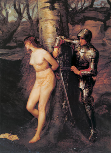 遊歴の騎士 [ジョン・エヴァレット・ミレー, 1870年, ジョン・エヴァレット・ミレイ展（2008）より] パブリックドメイン画像 