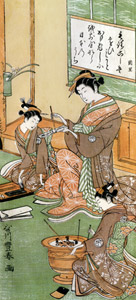The Courtesan Morokoshi of Echizen-ya [Utagawa Toyoharu, 1764-1772, from Musees Royaux d’Art Et d’Histoire, Brussels] Thumbnail Images