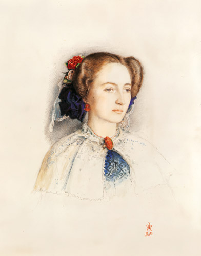 Effie Ruskin [John Everett Millais, 1853, from John Everett Millais Exhibition Catalogue]