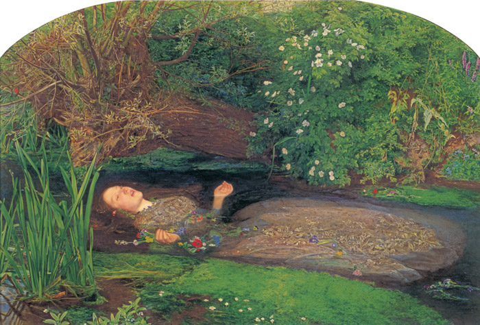 Ophelia [John Everett Millais, 1851-1852, from John Everett Millais Exhibition Catalogue]