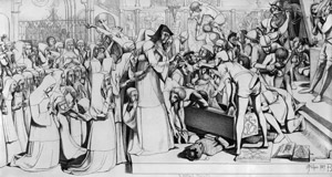マティルダ女王の墓の掘り出し [ジョン・エヴァレット・ミレー, 1849年, ジョン・エヴァレット・ミレイ展（2008）より]のサムネイル画像