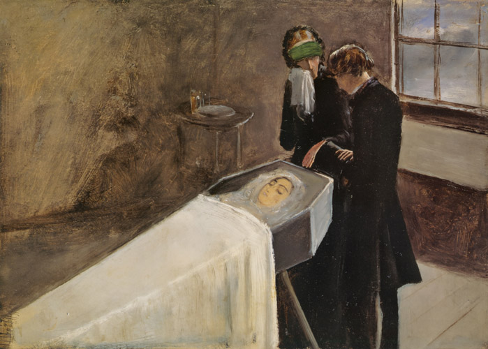 少女の死を悼む画家 [ジョン・エヴァレット・ミレー, 1847年, ジョン・エヴァレット・ミレイ展（2008）より] パブリックドメイン画像 