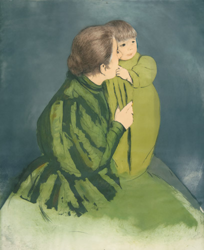 農家の母と子 [メアリー・カサット, 1894年, メアリー・カサット展より] パブリックドメイン画像 