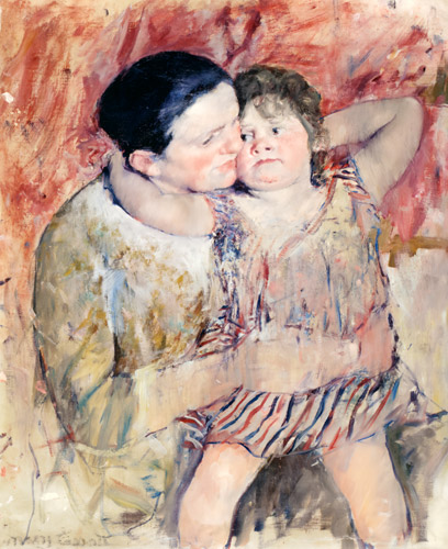 女性と子ども [メアリー・カサット, 1900年, メアリー・カサット展より] パブリックドメイン画像 