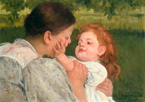 母の愛撫 [メアリー・カサット, 1896年, メアリー・カサット展より]のサムネイル画像