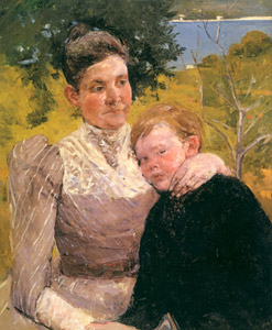 Jenny Cassatt with Her Son, Gardner [Mary Cassatt, 1895-1896, from Mary Cassatt Retrospective] Thumbnail Images