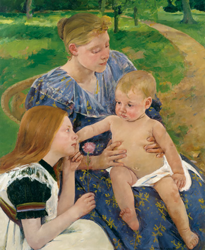家族 [メアリー・カサット, 1893年, メアリー・カサット展より] パブリックドメイン画像 