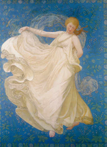 そよ風 [メアリー・フェアチャイルド・ロー, 1895年, メアリー・カサット展より] パブリックドメイン画像 