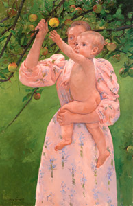 果実をとろうとする子ども [メアリー・カサット, 1893年, メアリー・カサット展より]のサムネイル画像