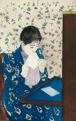 手紙 [メアリー・カサット, 1890-1891年, メアリー・カサット展より] パブリックドメイン画像 