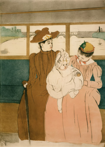 In the Omnibus [Mary Cassatt, 1890-1891, from Mary Cassatt Retrospective]