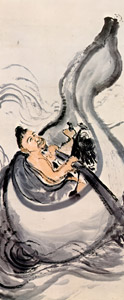一瓢千金図（部分） [富岡鉄斎, 1923年, 現代日本美術全集1 富岡鉄斎より]のサムネイル画像
