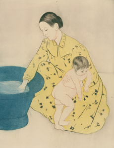 湯あみ（たらい） [メアリー・カサット, 1890-1891年, メアリー・カサット展より]のサムネイル画像