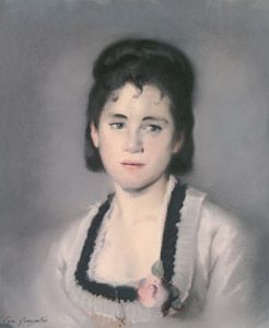 画家の妹ジャンヌ・ゴンザレスの肖像 [エヴァ・ゴンザレス, 1869-1870年, メアリー・カサット展より]のサムネイル画像