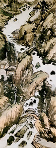 溪居至楽図（部分） [富岡鉄斎, 1920年, 現代日本美術全集1 富岡鉄斎より]のサムネイル画像