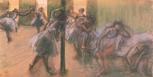 踊りの稽古場にて [エドガー・ドガ, 1895-1898年, メアリー・カサット展より]のサムネイル画像