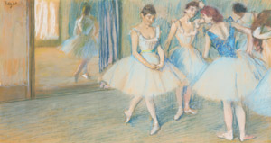 踊りの稽古場にて [エドガー・ドガ, 1884年, メアリー・カサット展より]のサムネイル画像