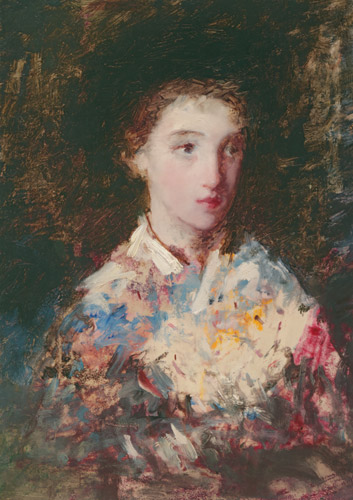 Head of a Young Girl [Mary Cassatt, 1874, from Mary Cassatt Retrospective]