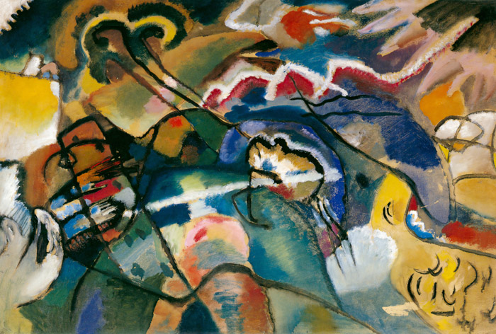 Sketch n for Painting with White Border (Moscow) [Wassily Kandinsky, 1913, from KANDINSKY]