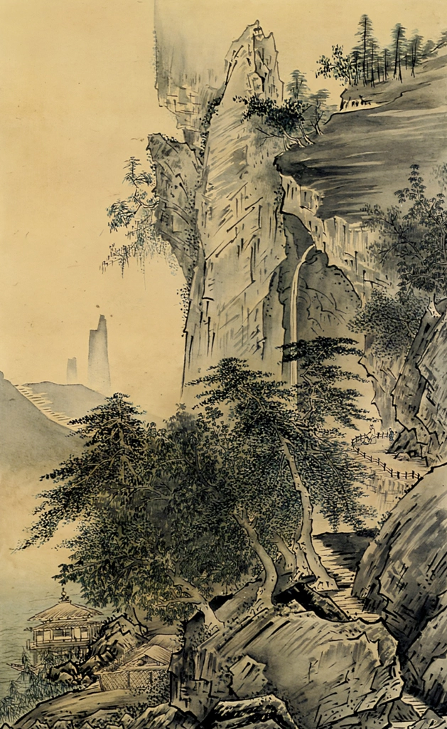 Copies of the Landscapes of the Four Seasons (after Sesshu) #1