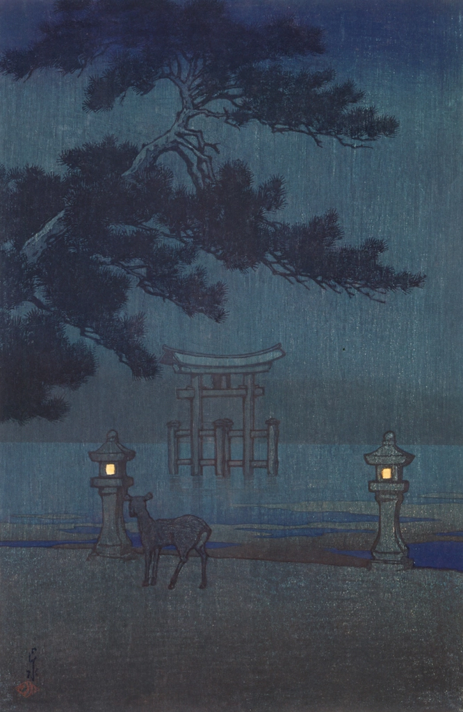 Souvenirs of My Travels, 2nd Series : Hazy Moonlit Night (Miyajima)