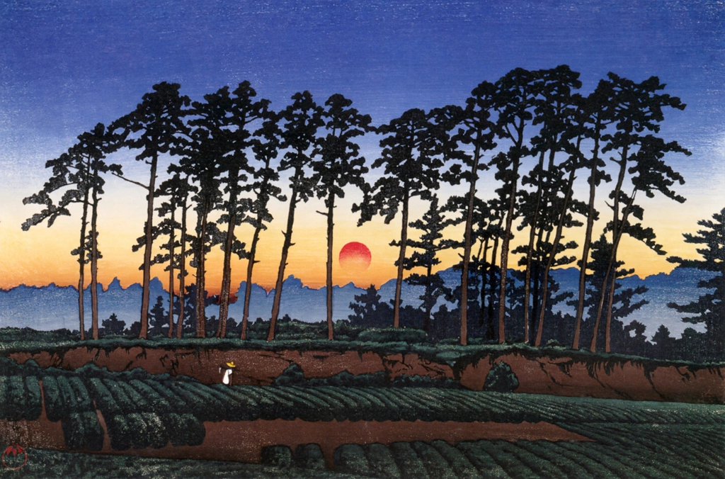 Twenty Views of Tokyo : Ichinokura, Ikegami (Sunset)