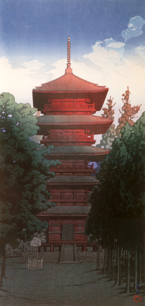 The Pagoda of Ikegami Hommonji Temple