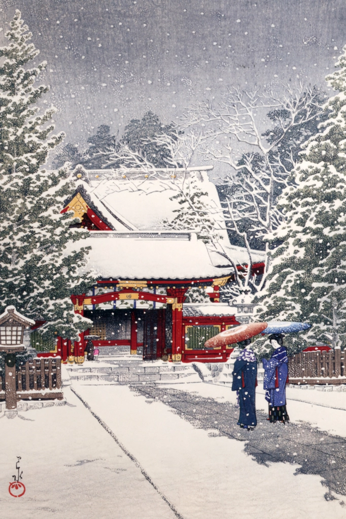 Snow in Front of the Shrine (Hie Shrine)