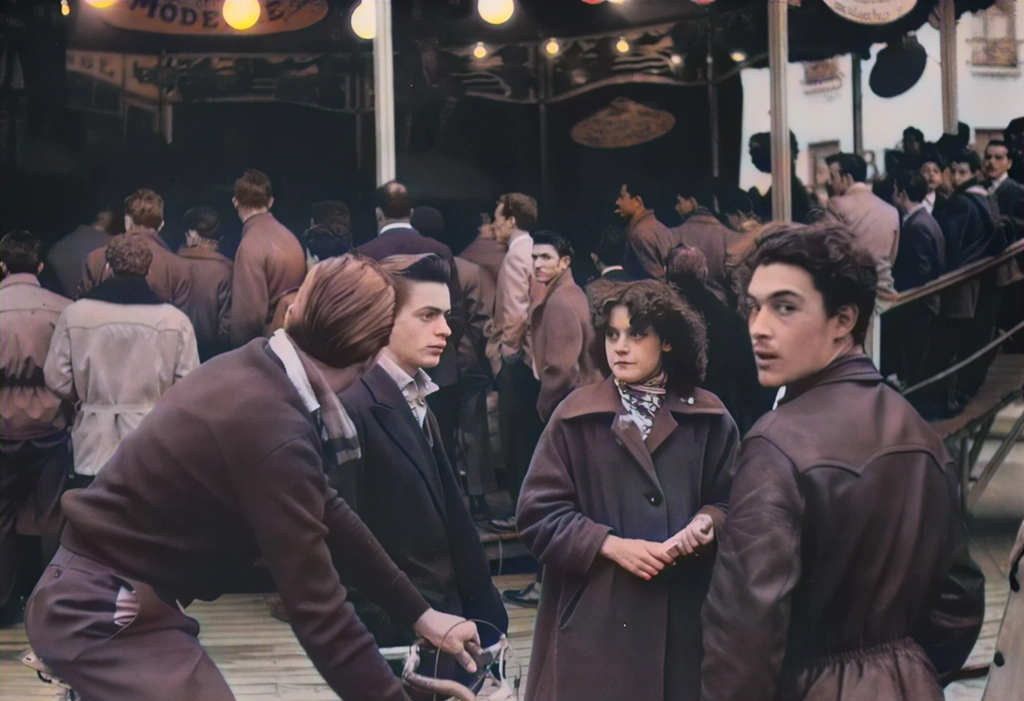 Young Parisians (AI Colorized)