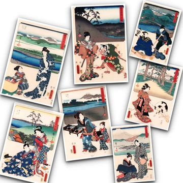 The Fifty-three Stations by Two Brushes (Nazotoki Ukiyo-e Sōsho) #2