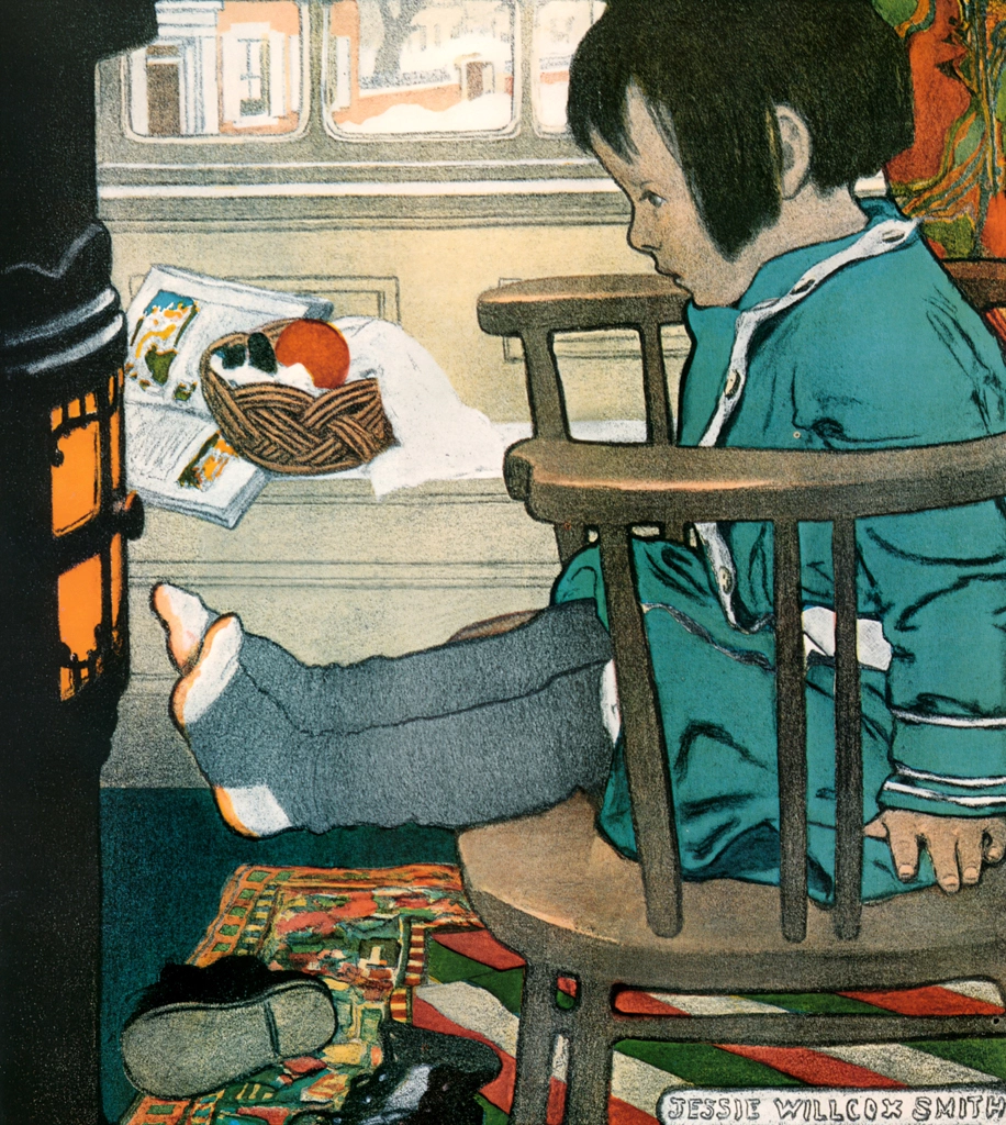 Warming Feet (The Book of the Child by Mabel Humphrey)