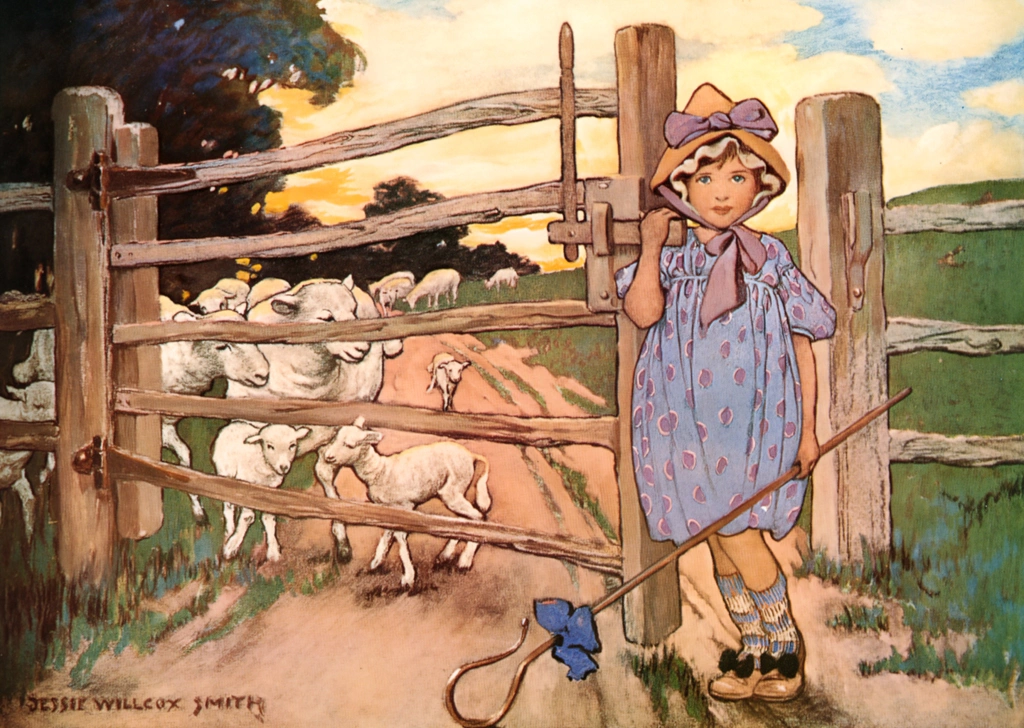 Little Bo-Peep has lost her sheep (The Jessie Willcox Smith Mother Goose)