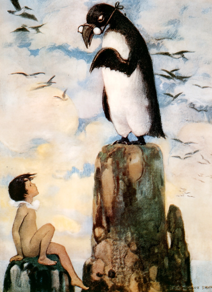 And there he saw the last of the Gairfowl, standing up on the Allalonestone, all alone (The Water Babies by Charles Kingsley)