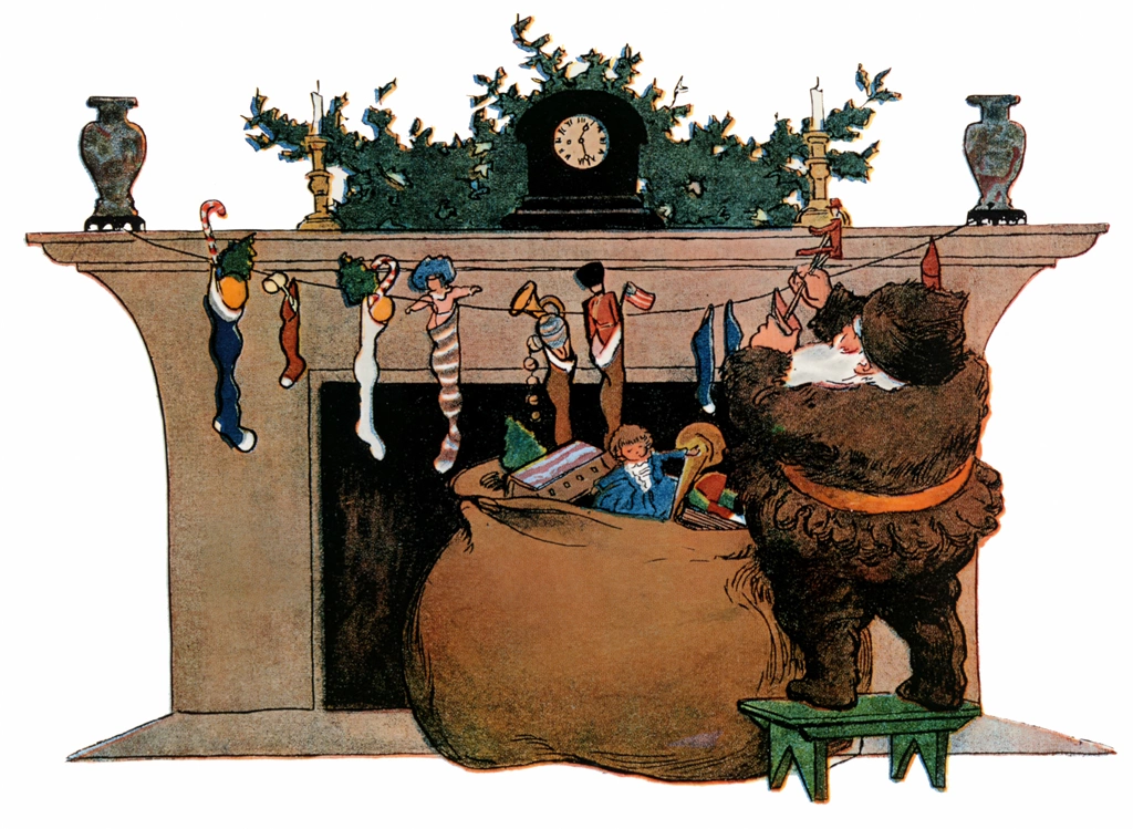 He was chubby and plump, a right jolly old elf (Twas the Night Before Christmas by Clement C. Moore)