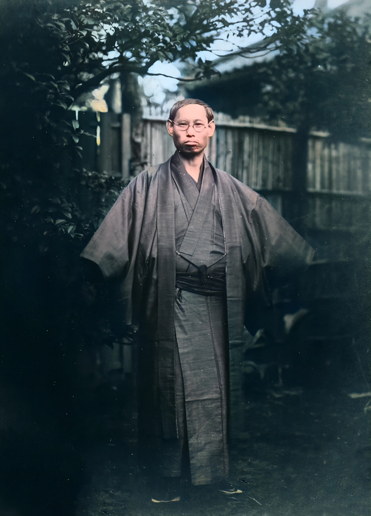 Portrait of Ohara Koson, 53 Years Old (AI Colorized)