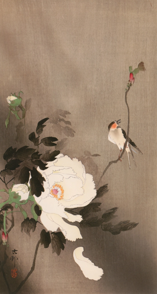 Swallow and Peony