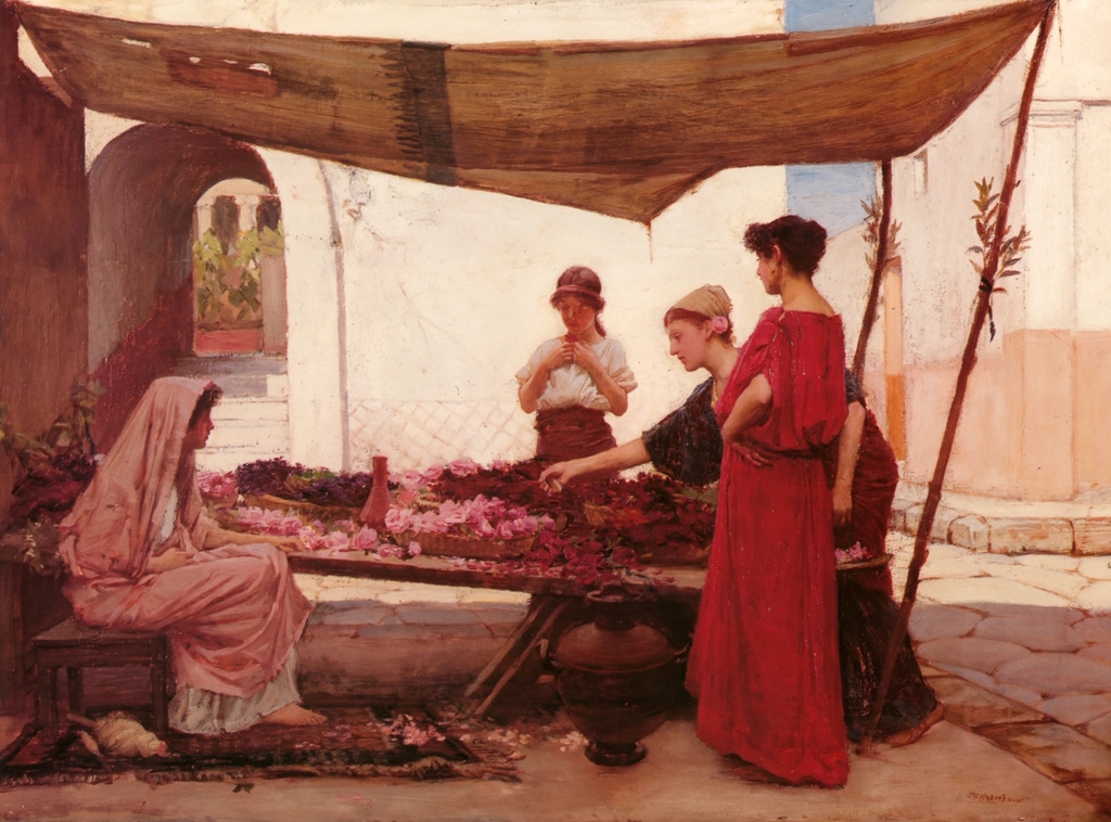 A Flower Stall (or A Grecian Flower Market)