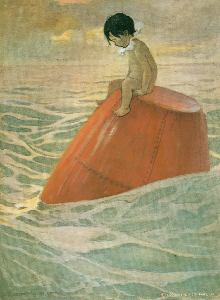 Plate 5 (Tom sat upon the buoy long days, long weeks, looking out to sea.)