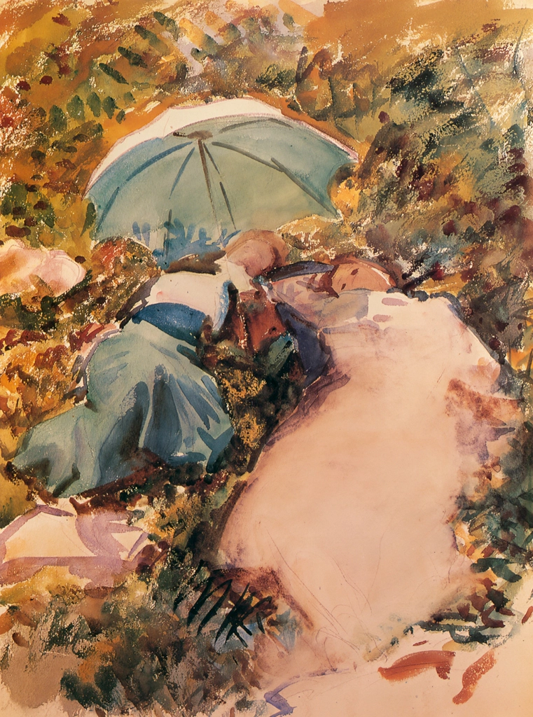 On the Simplon (Two Women with a Parasol)