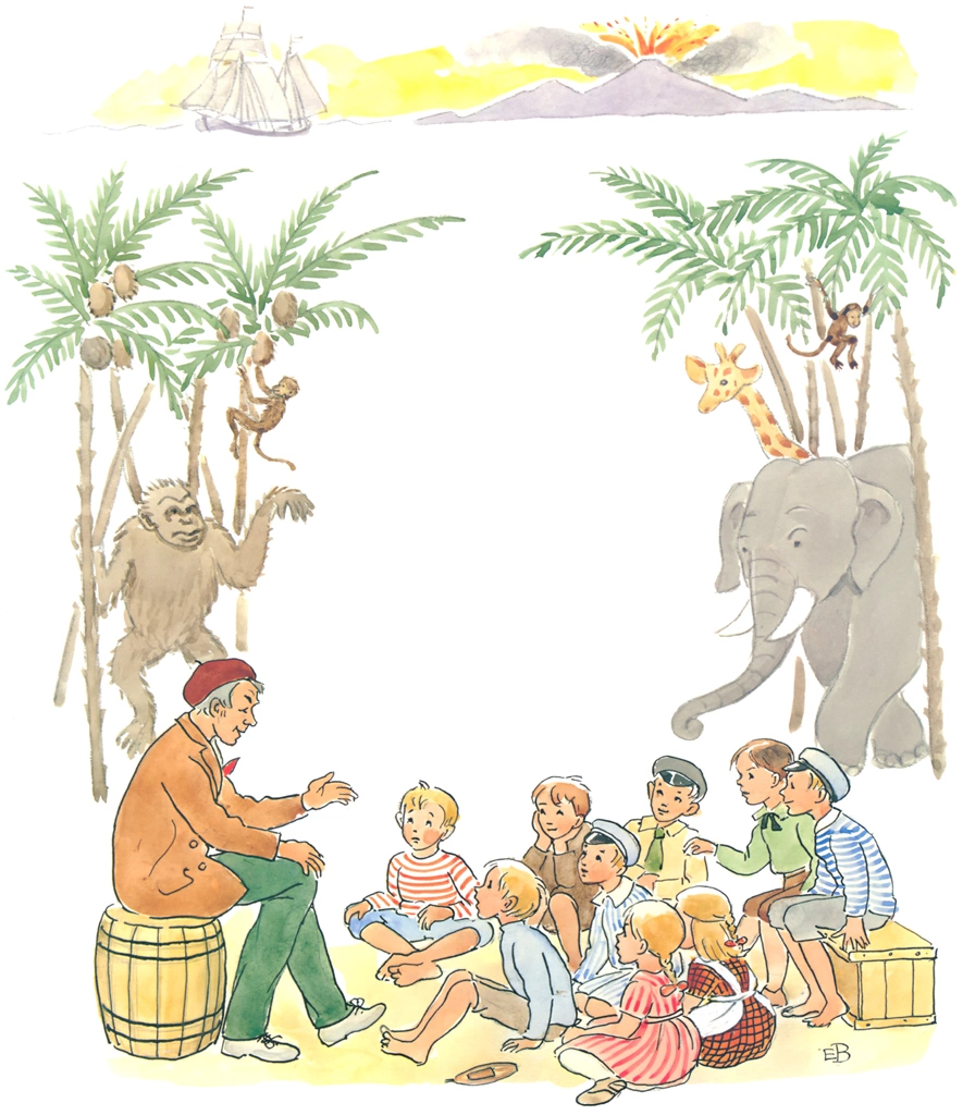 Peter Talking to the Children about the Voyage