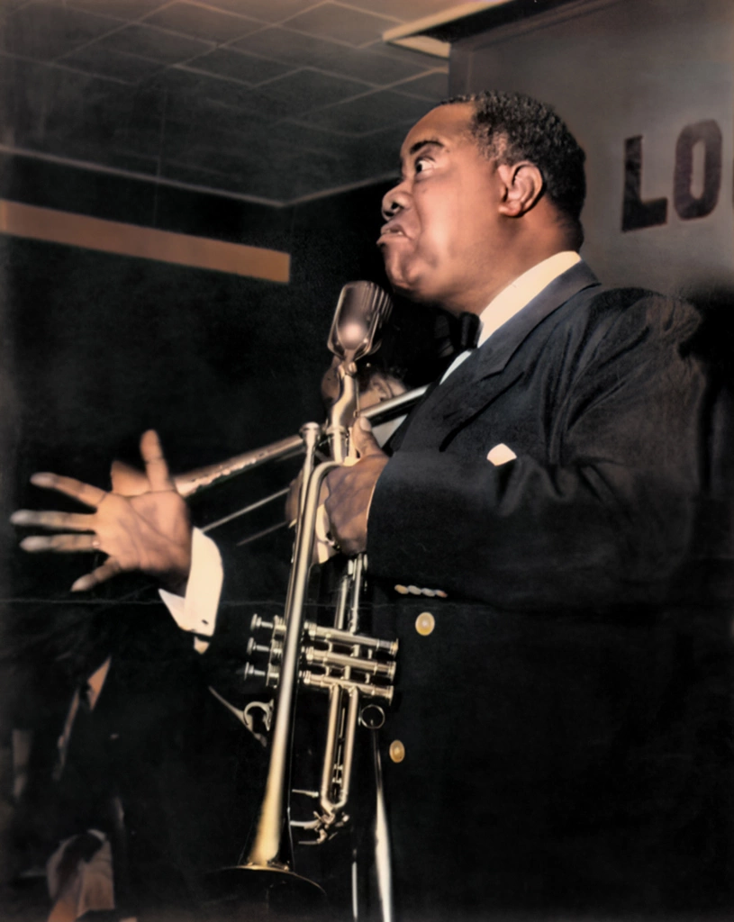 Louis Armstrong #1 (AI Colorized)