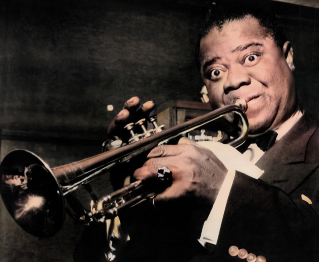 Louis Armstrong #2 (AI Colorized)